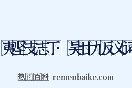 夷坚支志丁·吴廿九反义词是什么意思的图片